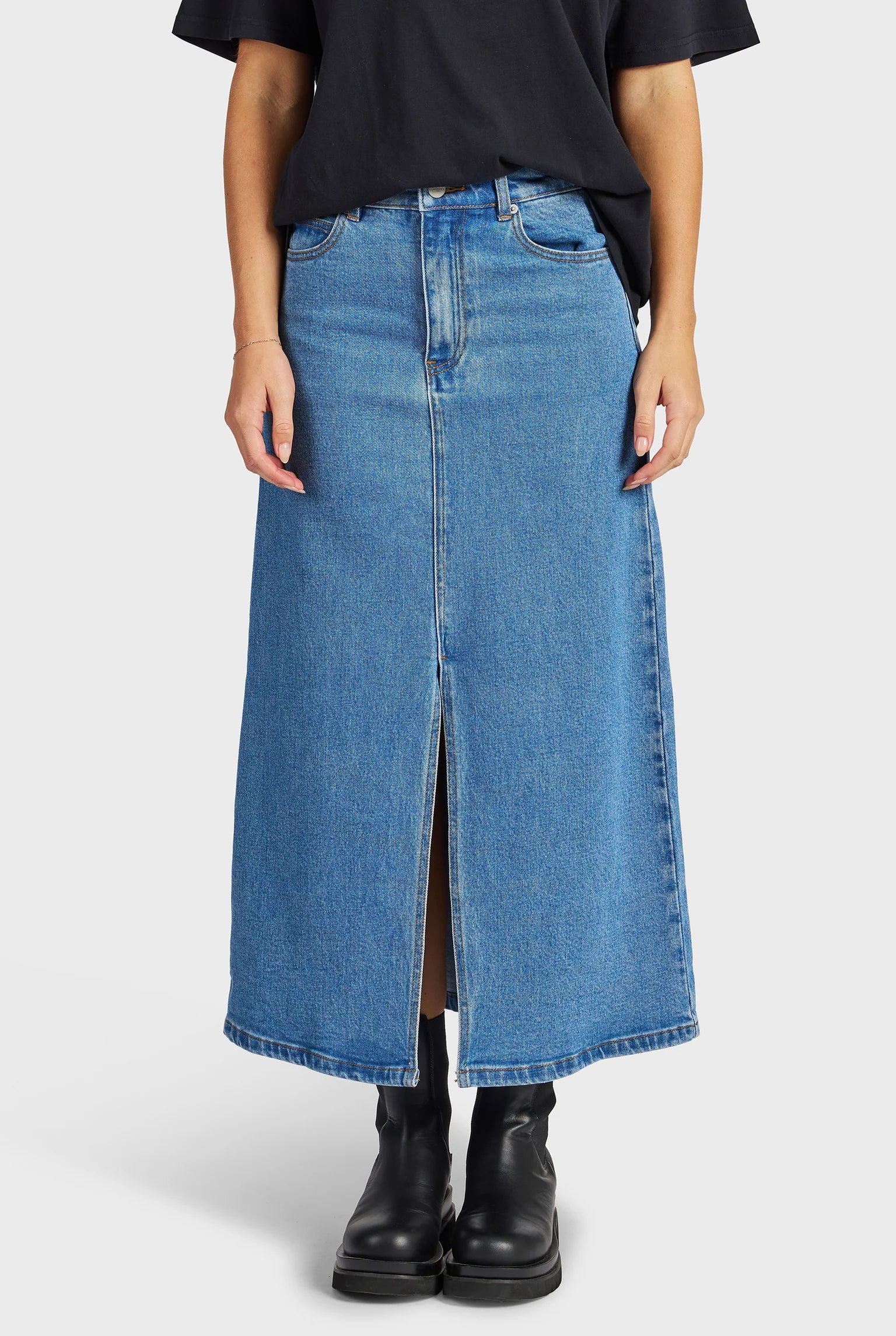 オースティン デニムスカート - Mid Wash