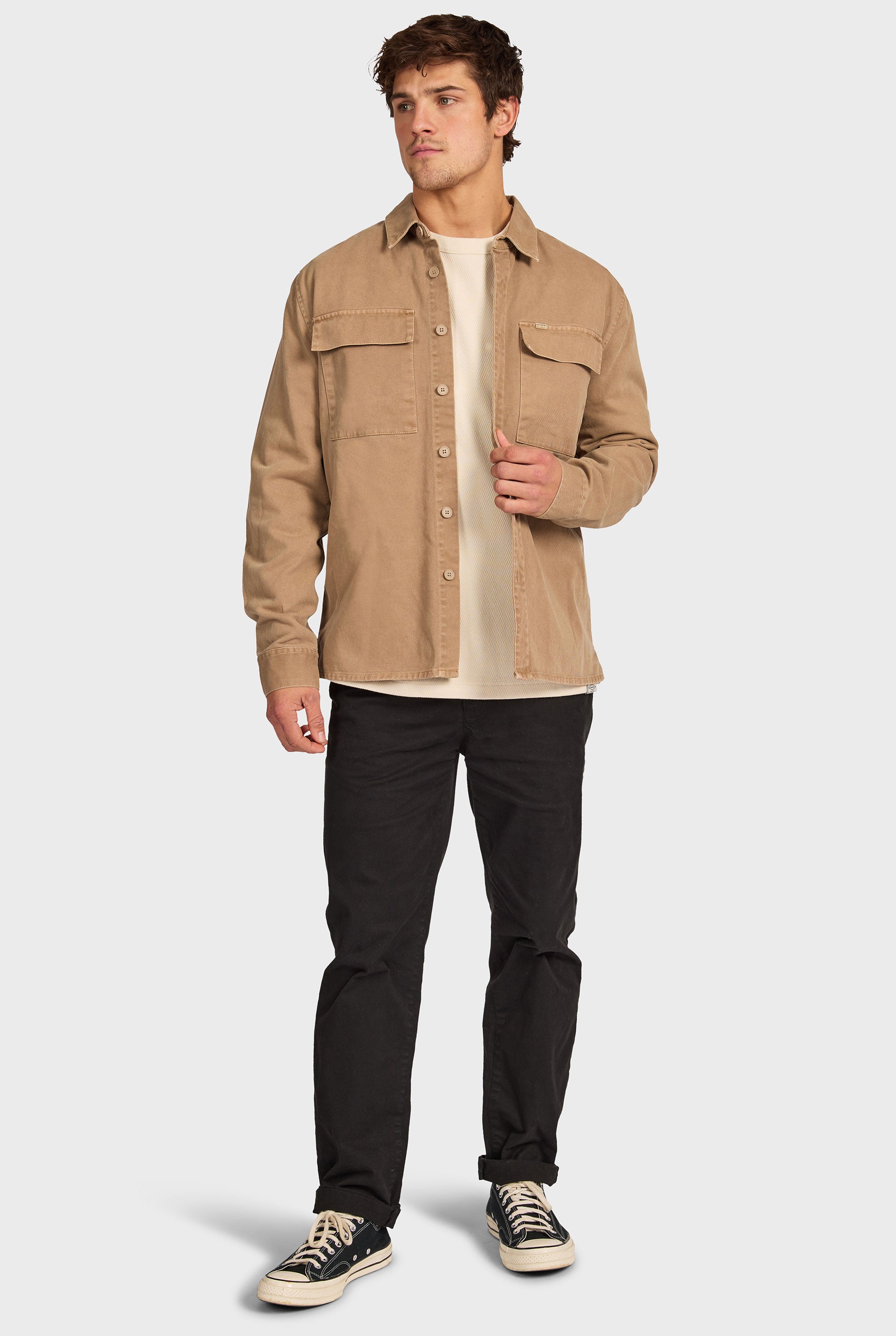 エッセンシャル オーバーシャツ - Warm Taupe