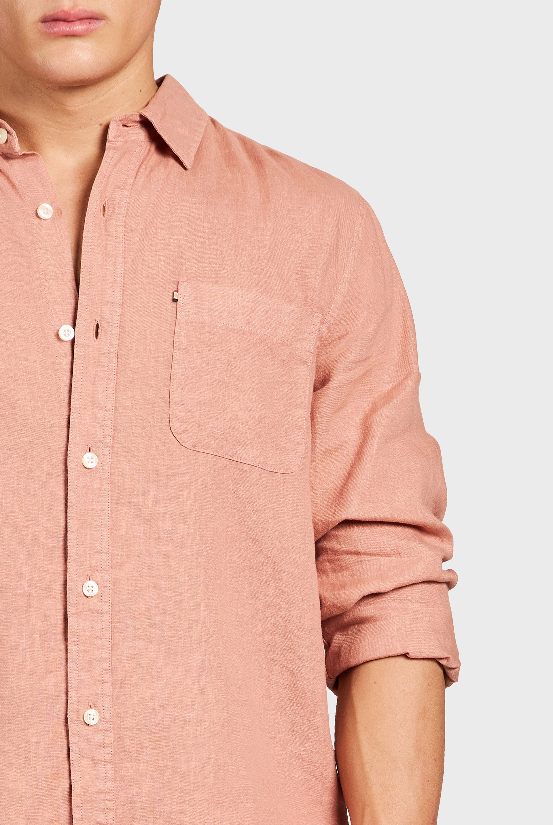 メンズ ハンプトン リネンシャツ - Dusty Cedar