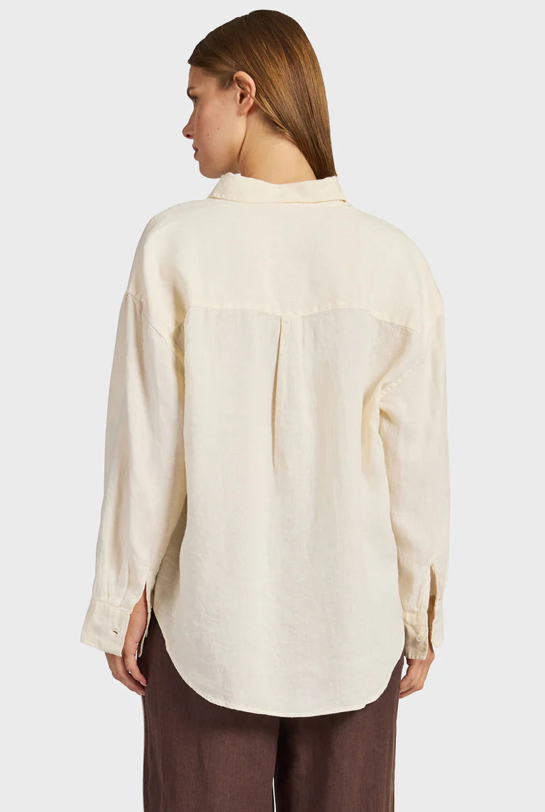 ウィメンズ ハンプトン リネンシャツ - Silk White