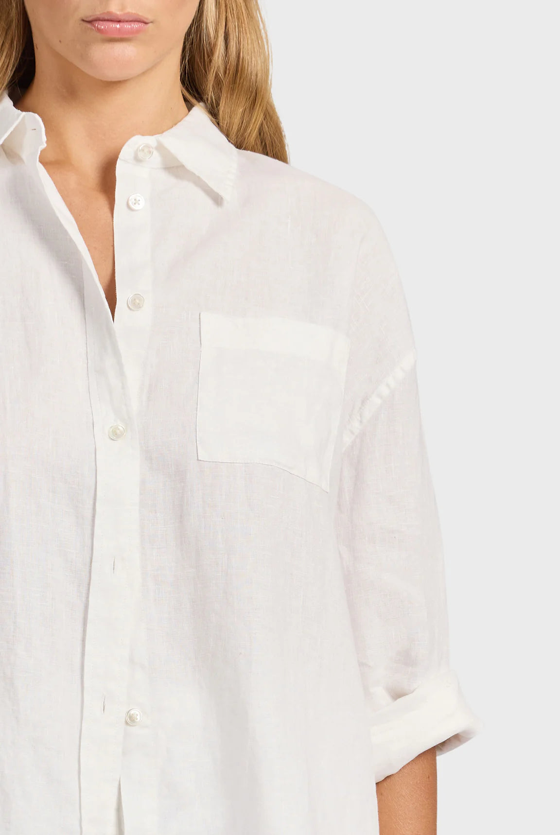 ウィメンズ ハンプトン リネンシャツ - White