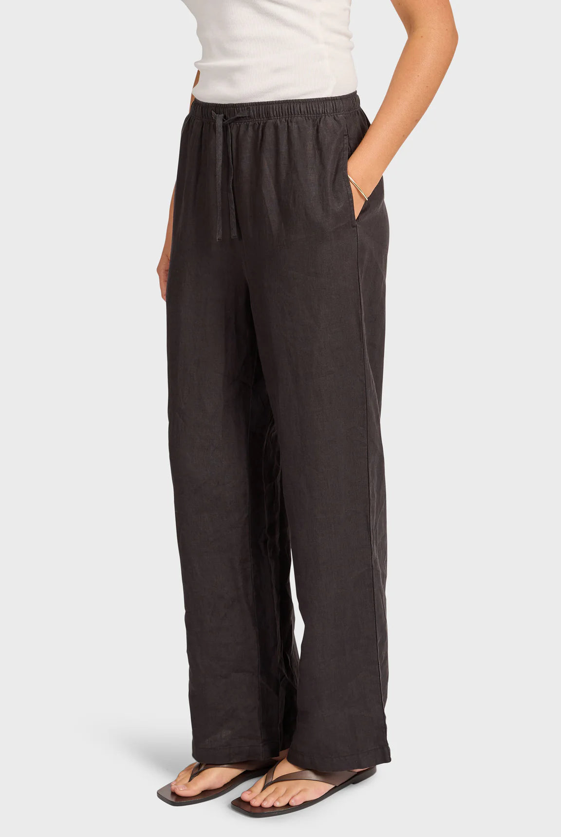 ウィメンズ リビエラ リネンパンツ - Black