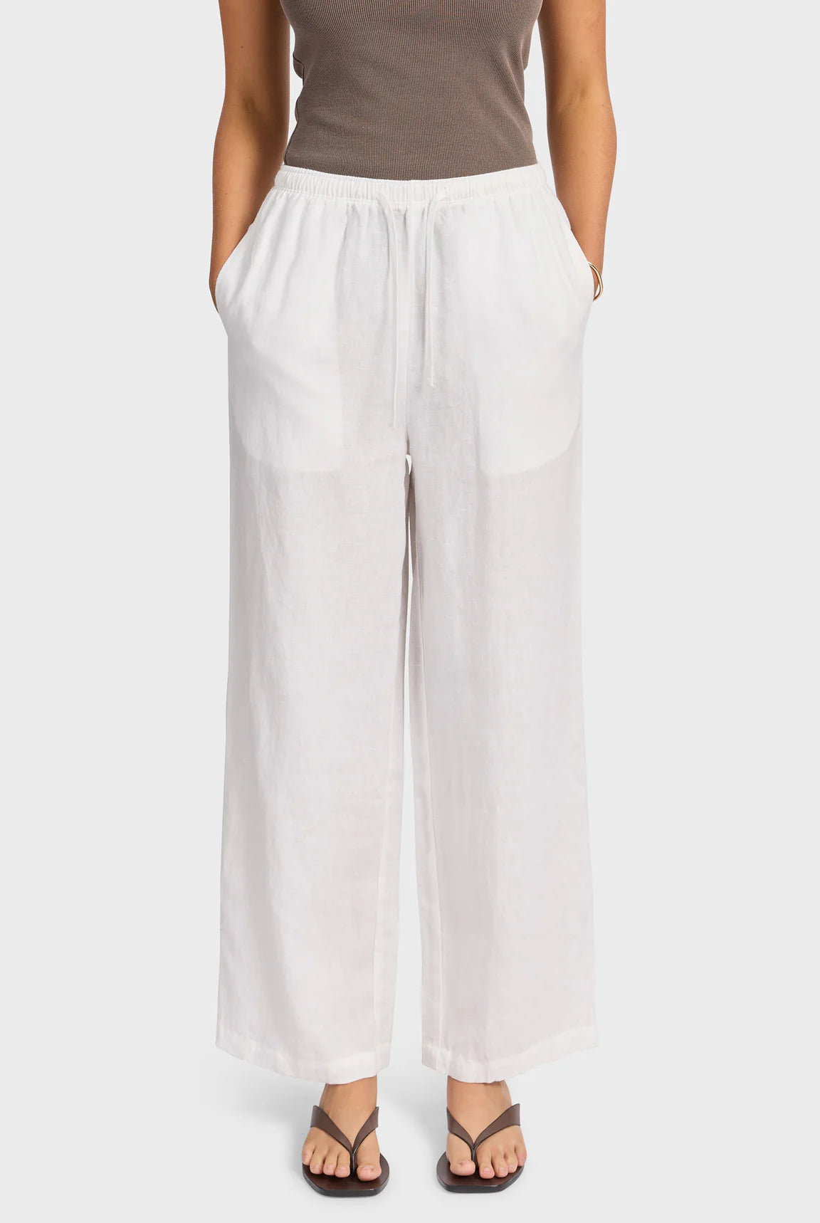 ウィメンズ リビエラ リネンパンツ - White