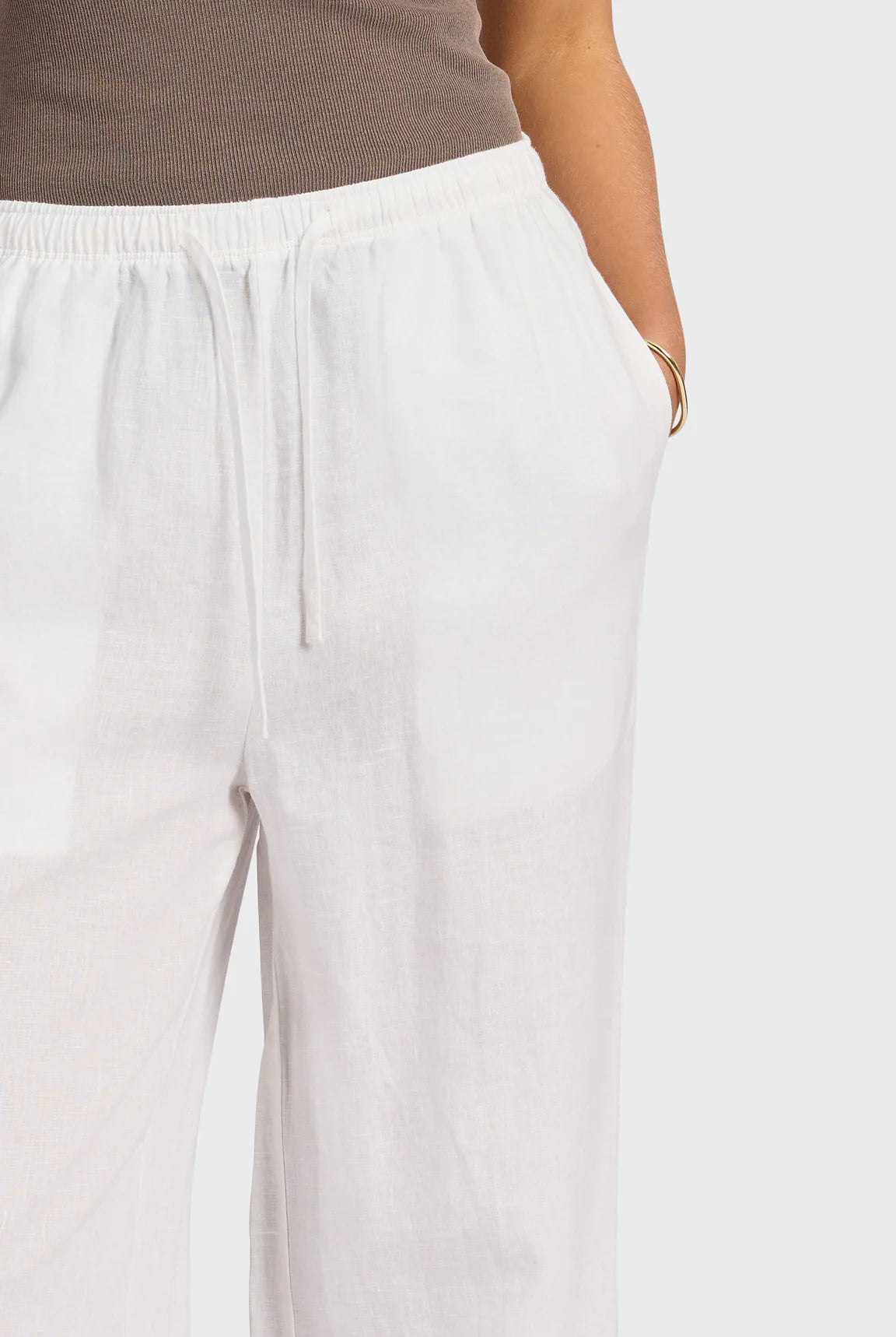 ウィメンズ リビエラ リネンパンツ - White