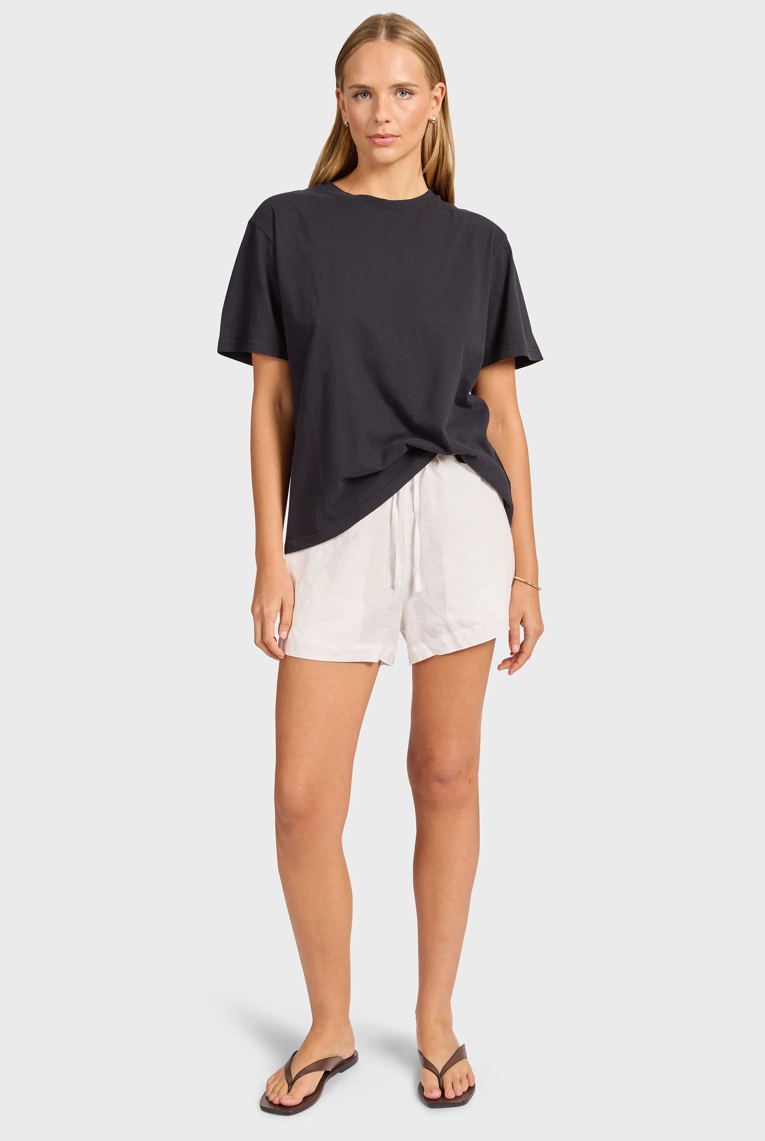 ウィメンズ リビエラ リネンショート - White