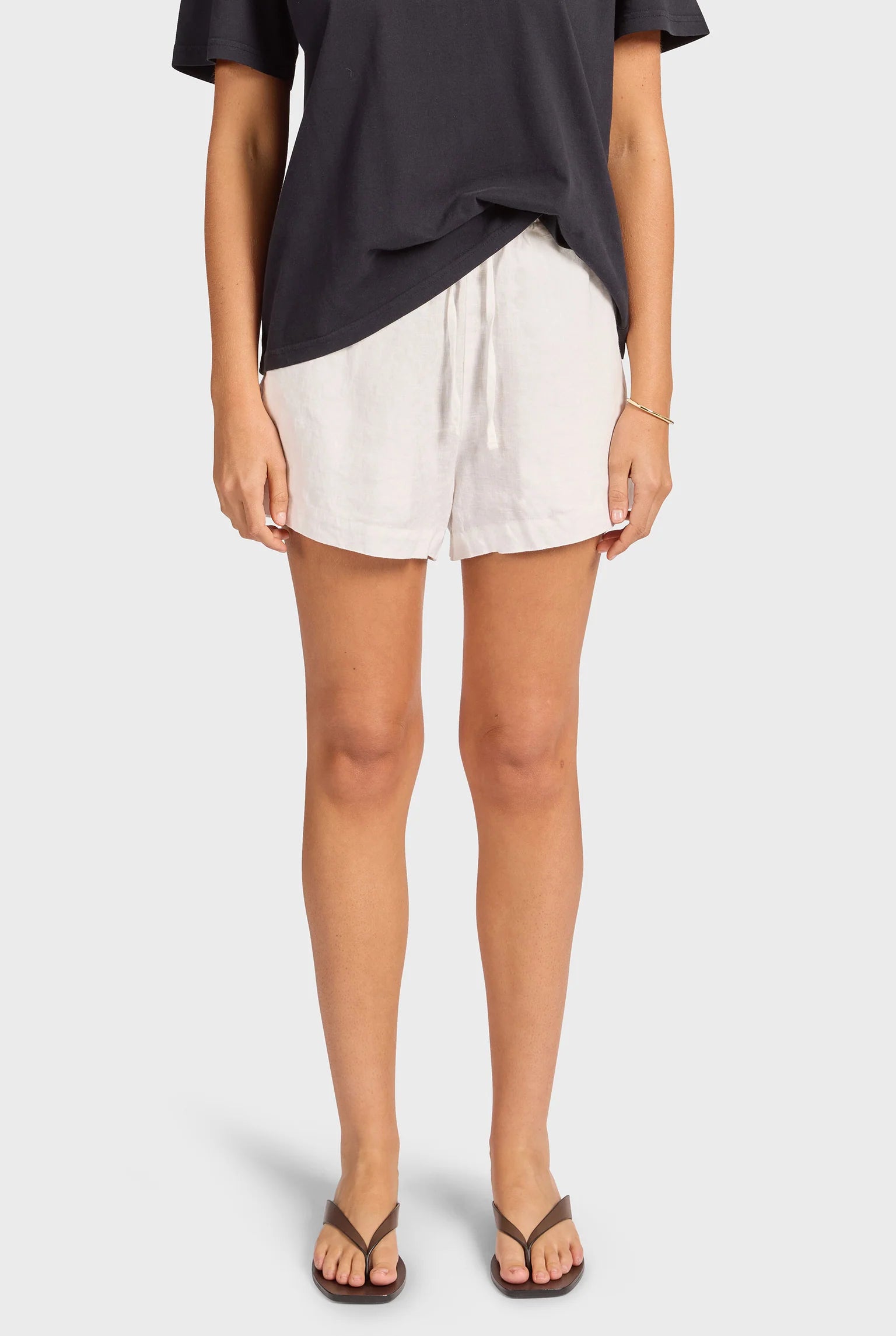 ウィメンズ リビエラ リネンショート - White