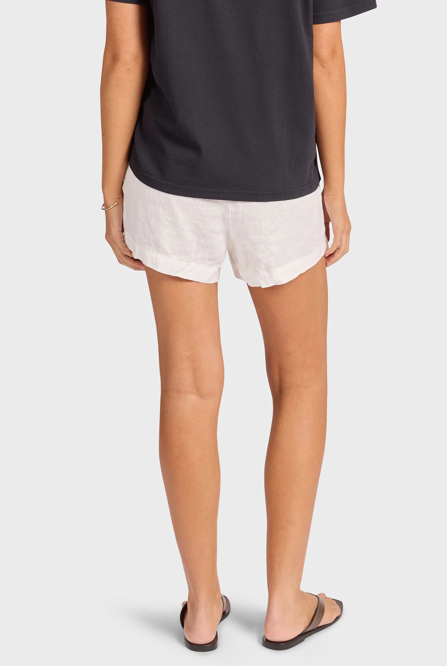 ウィメンズ リビエラ リネンショート - White