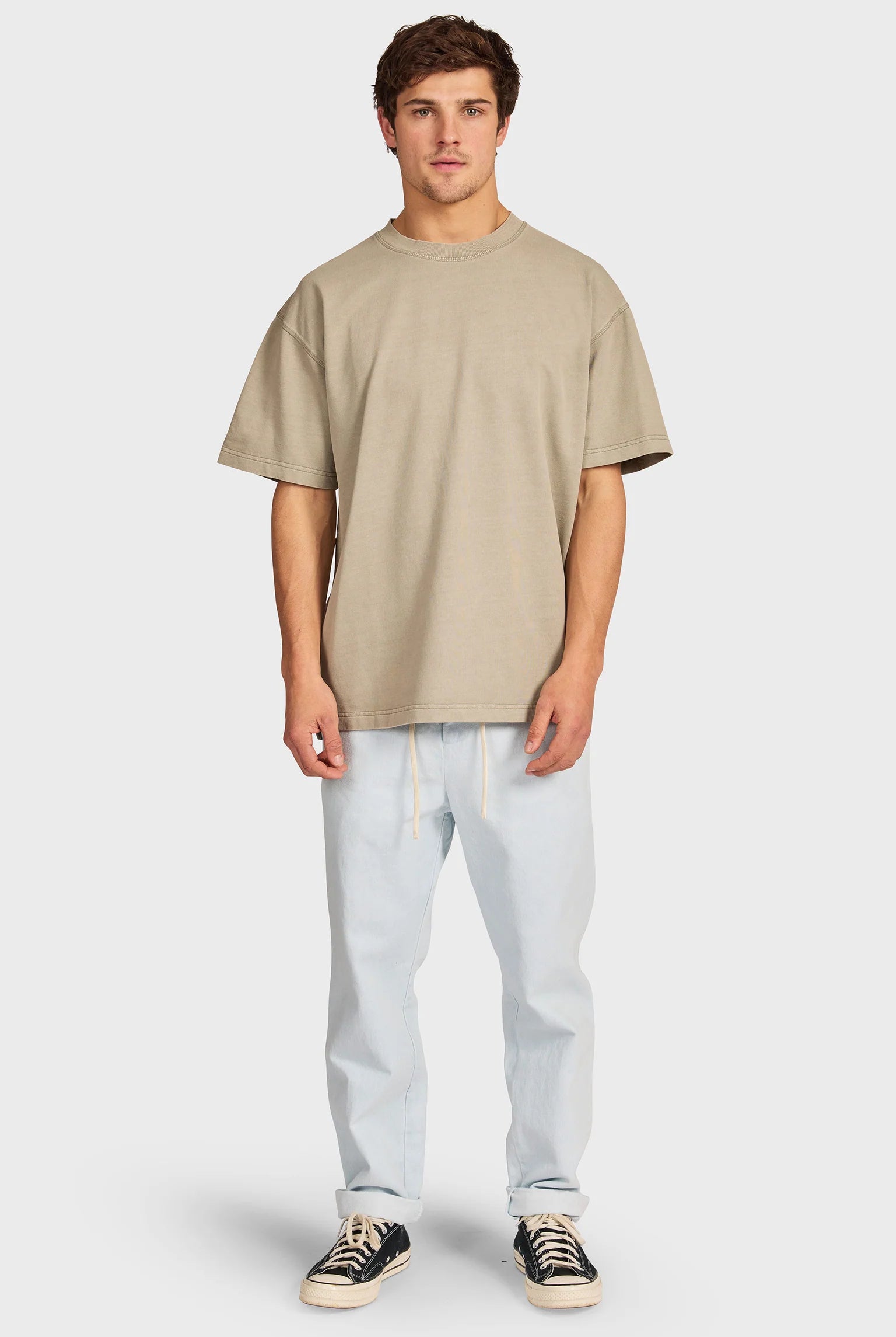 バーシティー クルーTシャツ - Mineral Green