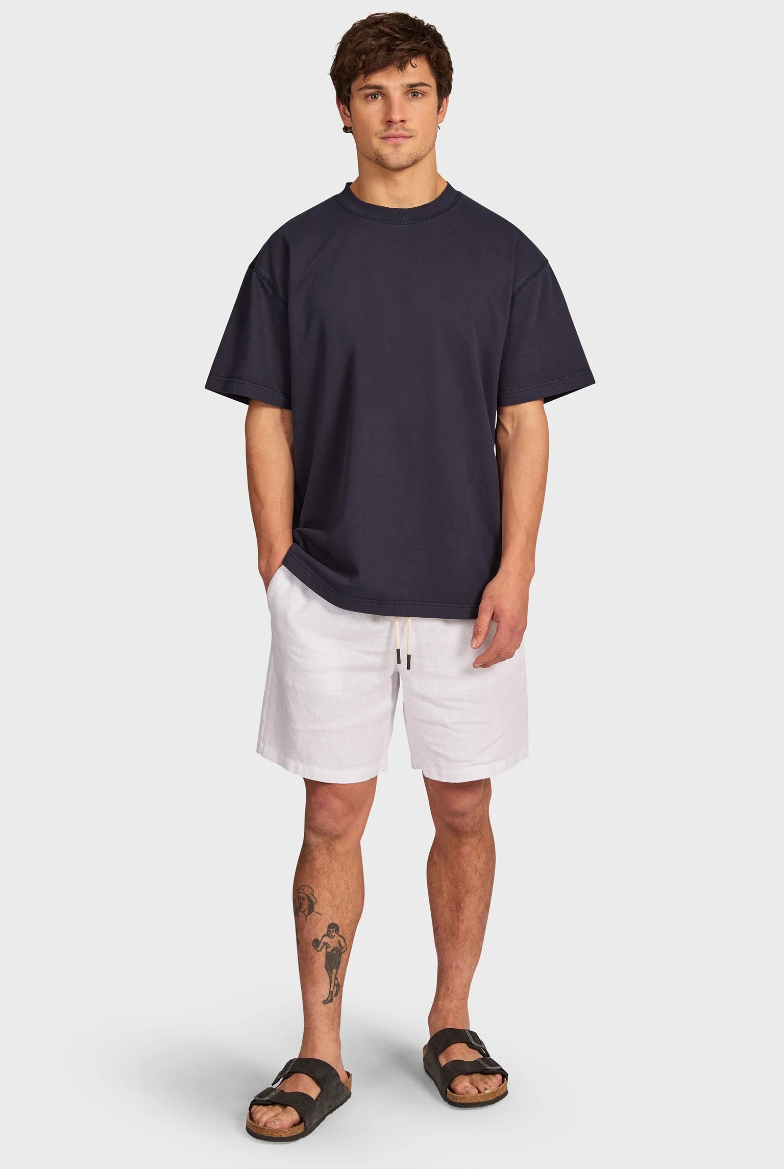 バーシティー クルーTシャツ - Peacoat Navy