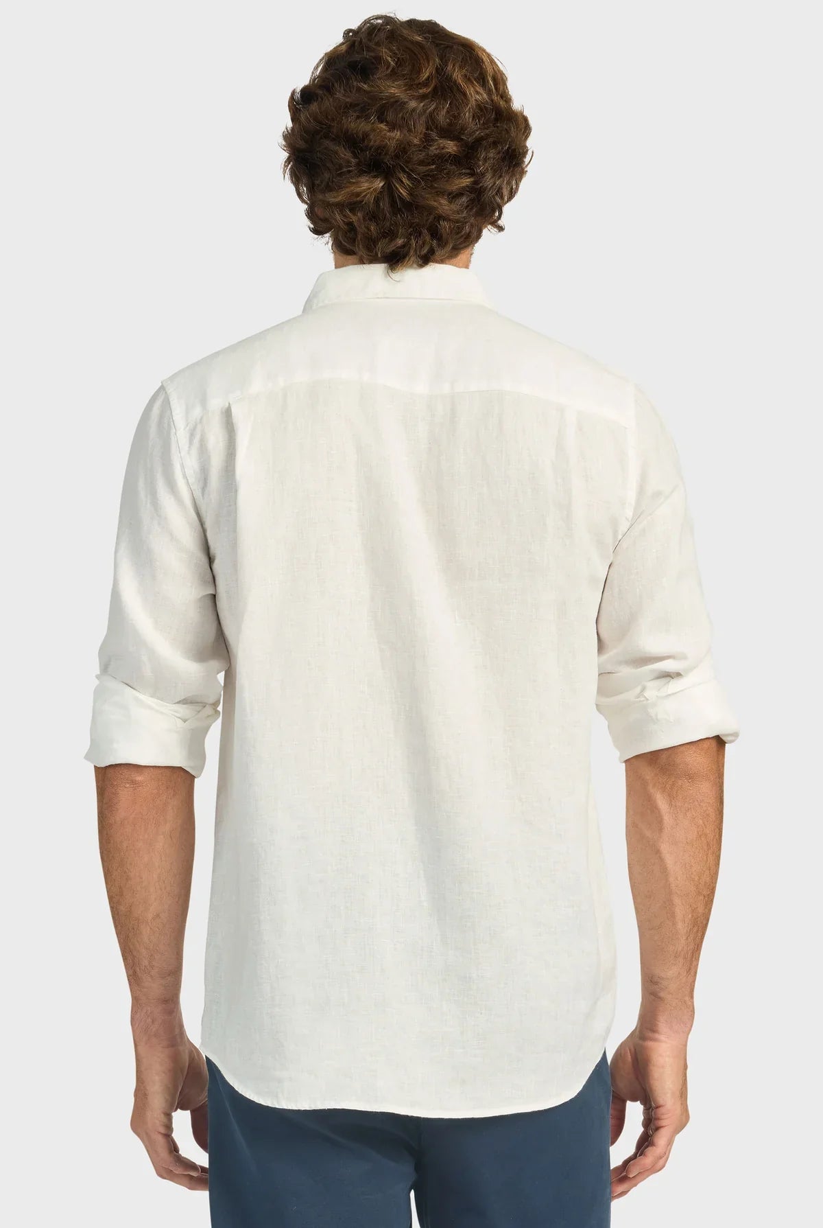 メンズ ハンプトン リネンシャツ - White