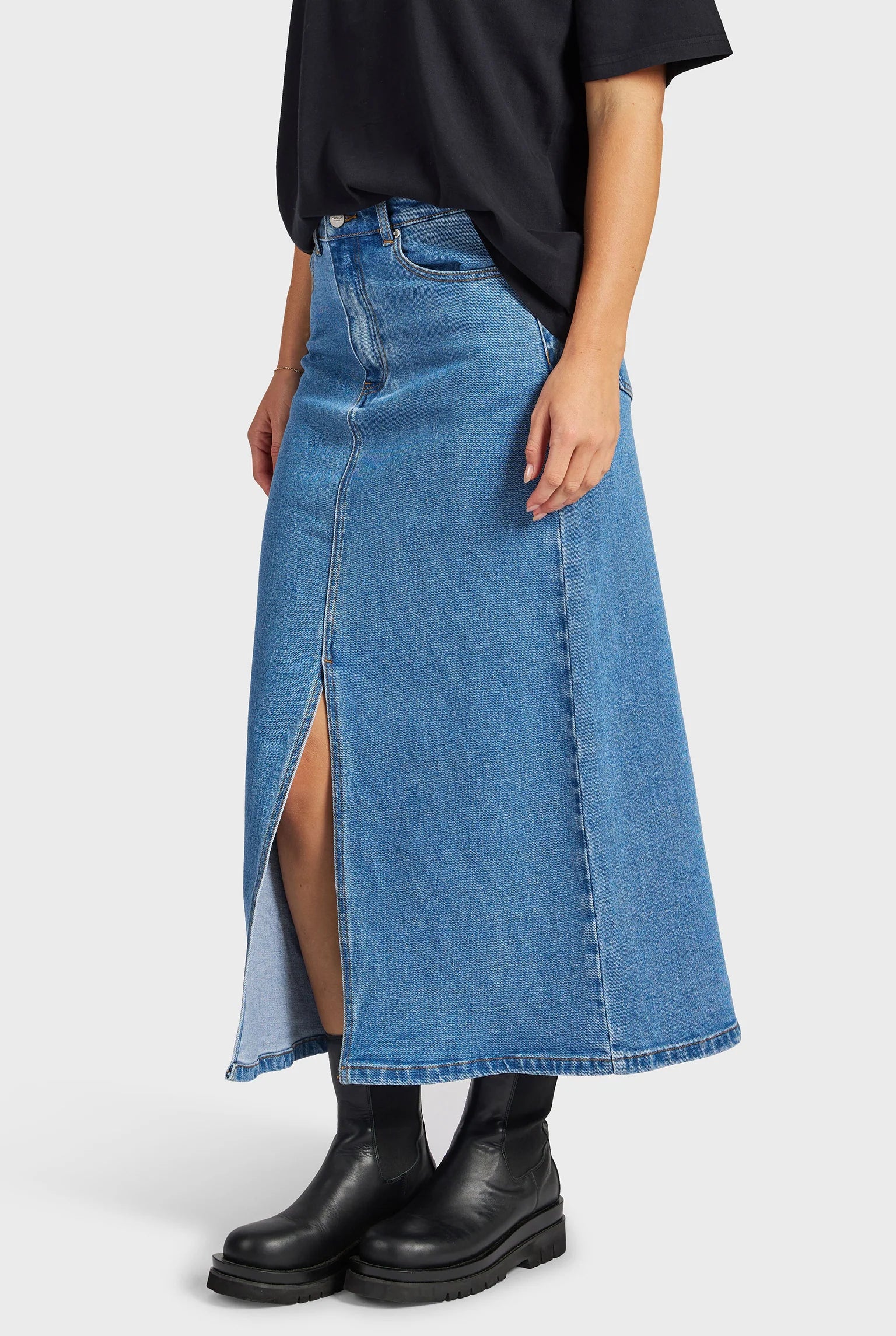 オースティン デニムスカート - Mid Wash