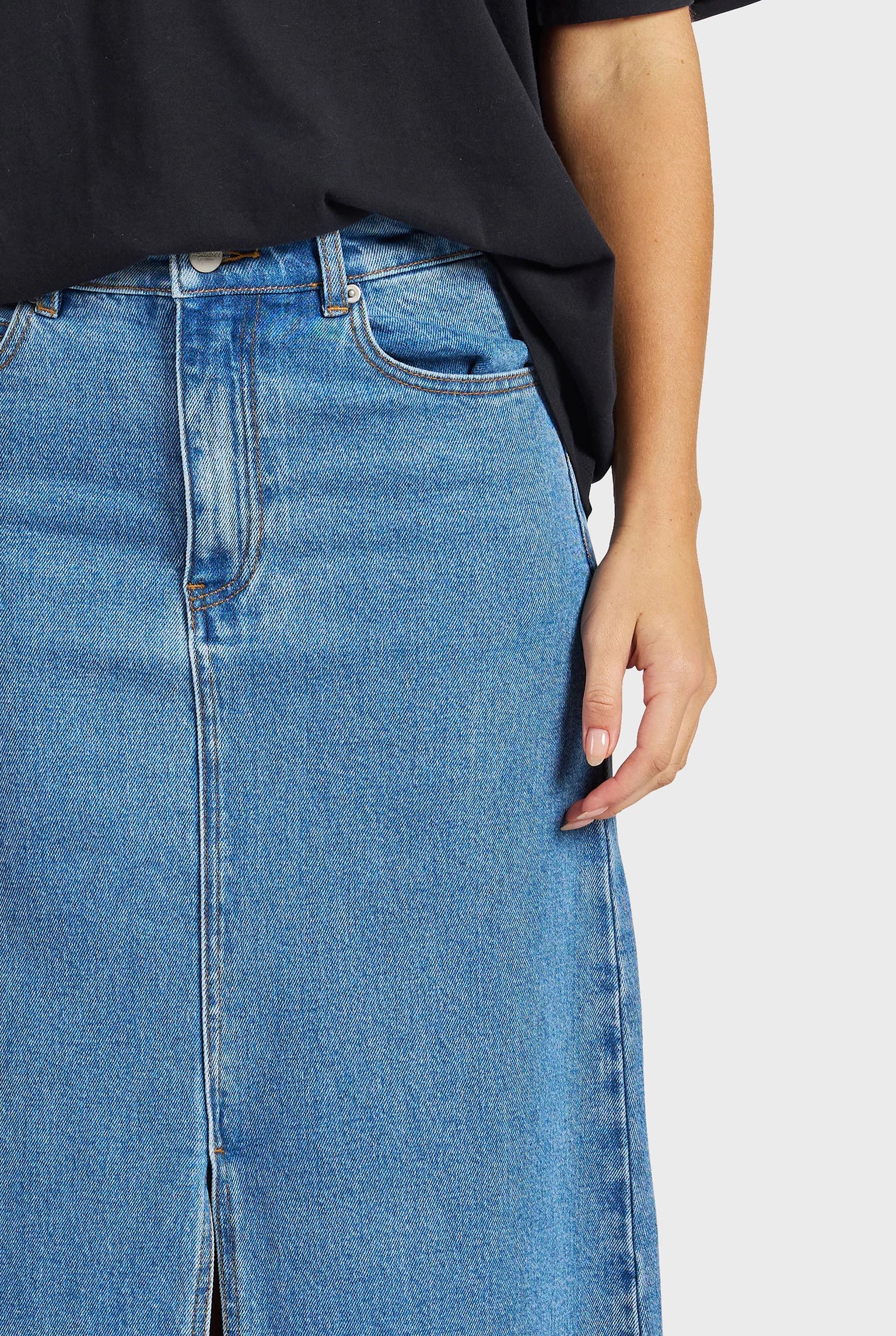 オースティン デニムスカート - Mid Wash