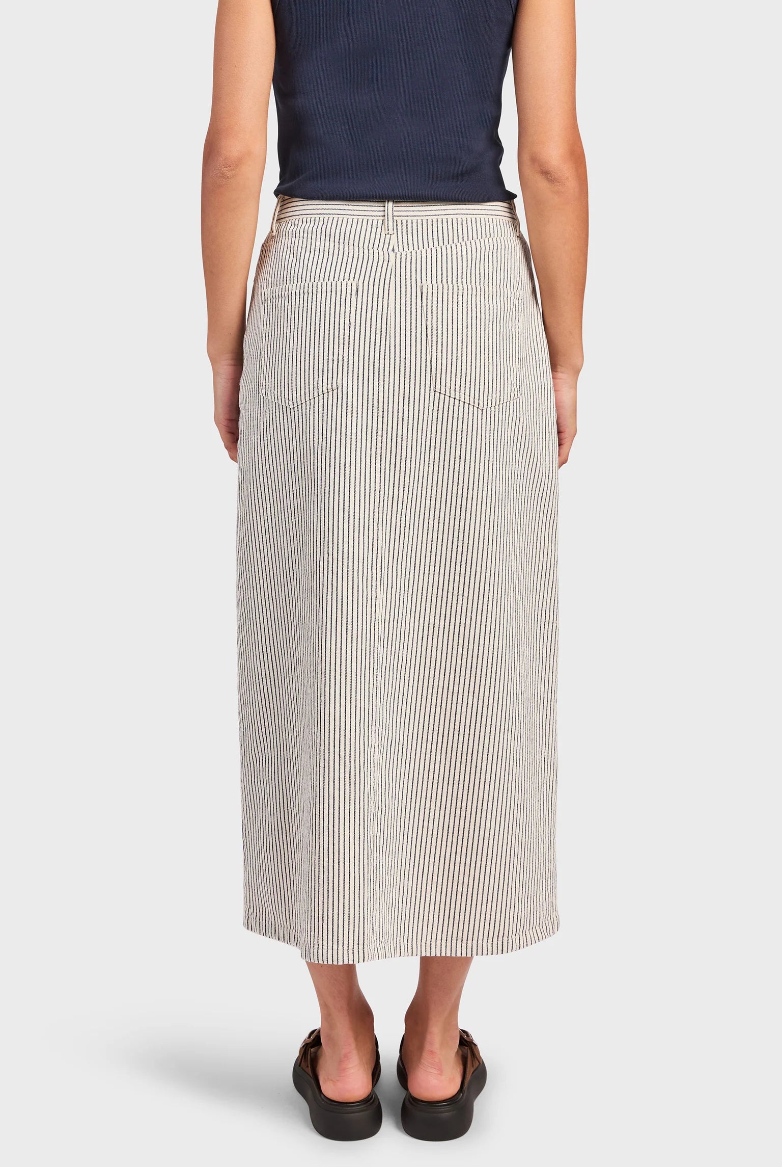 オースティン ストライプスカート - Off White/Navy Stripe