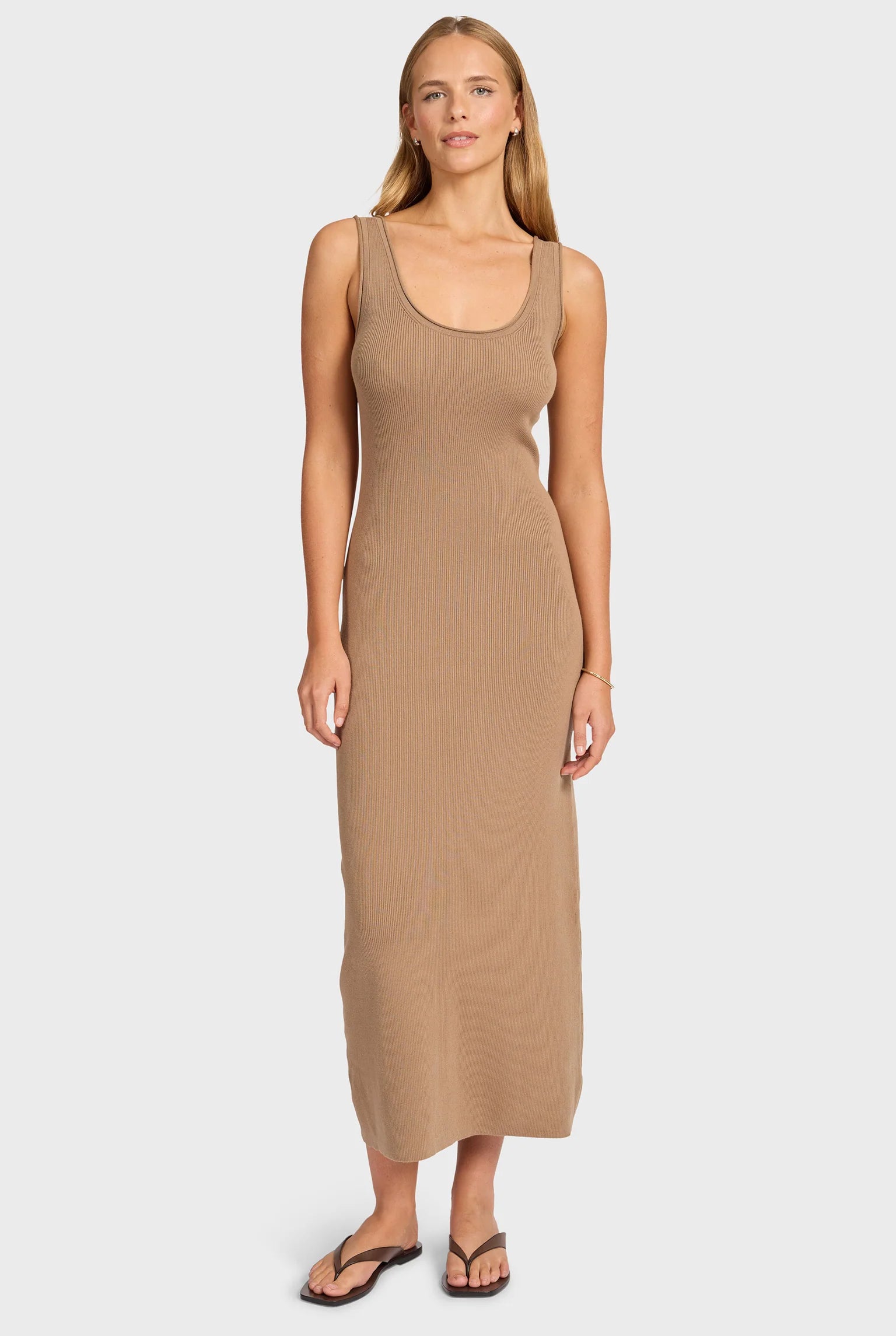 グレース ニットドレス - Jersey Caramel