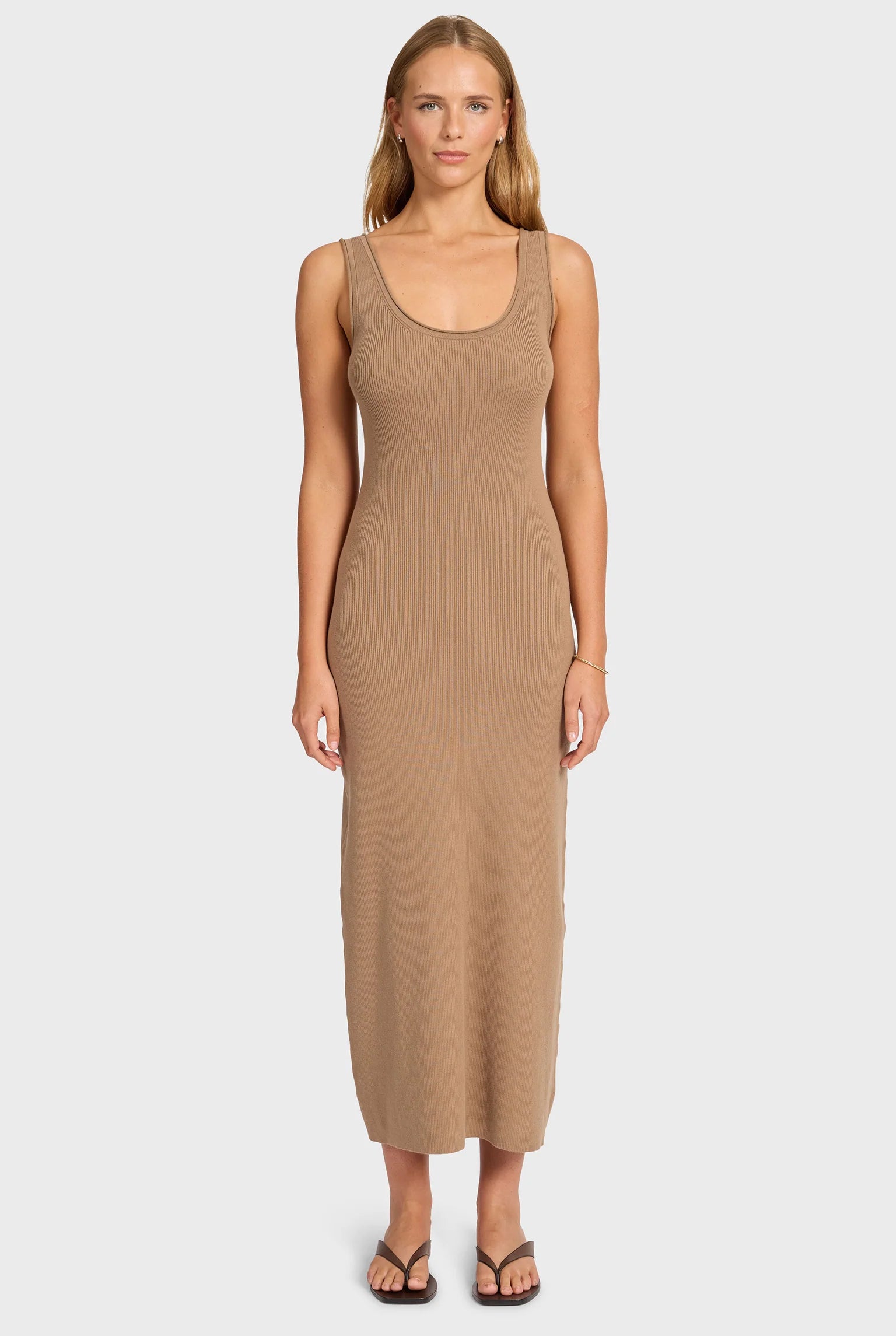 グレース ニットドレス - Jersey Caramel