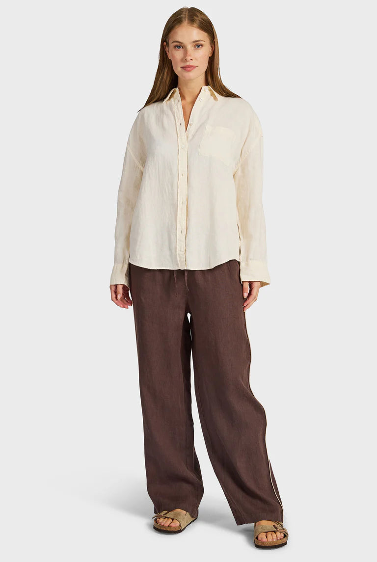 ウィメンズ ハンプトン リネンシャツ - Silk White