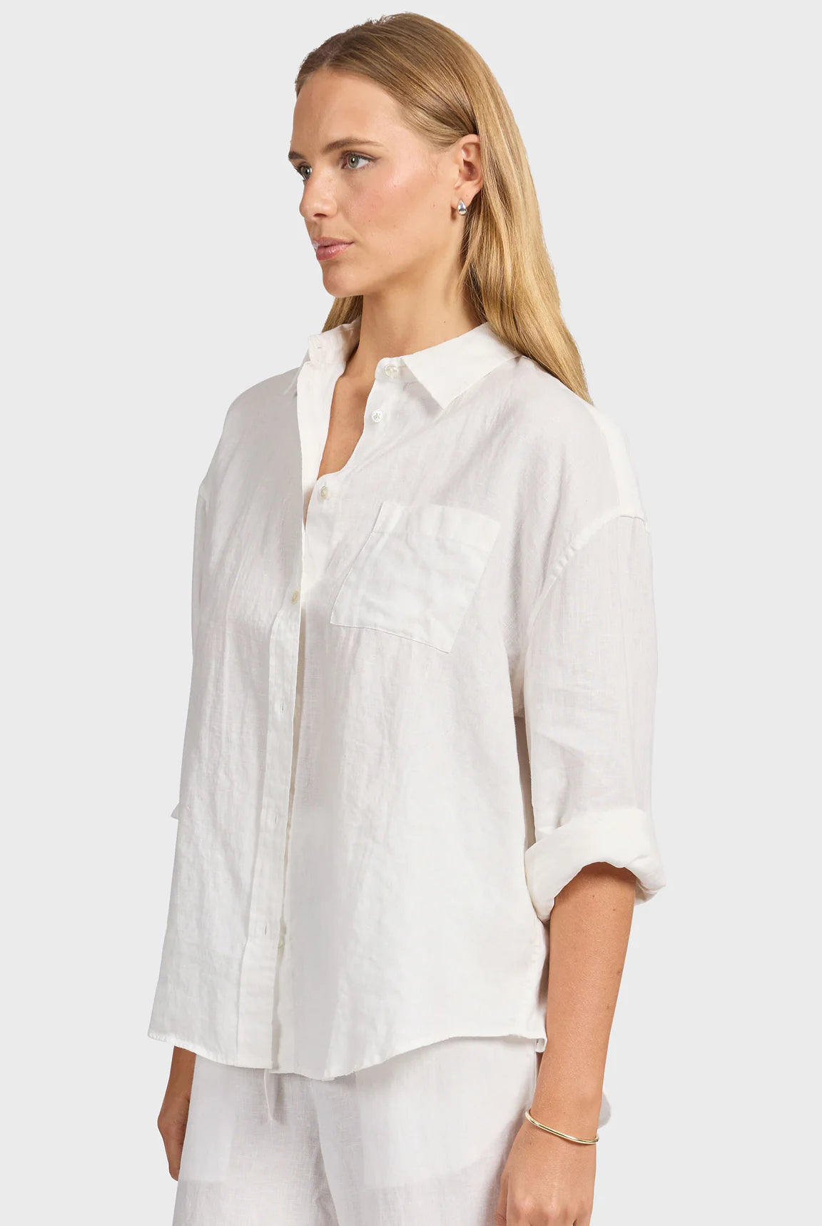 ウィメンズ ハンプトン リネンシャツ - White