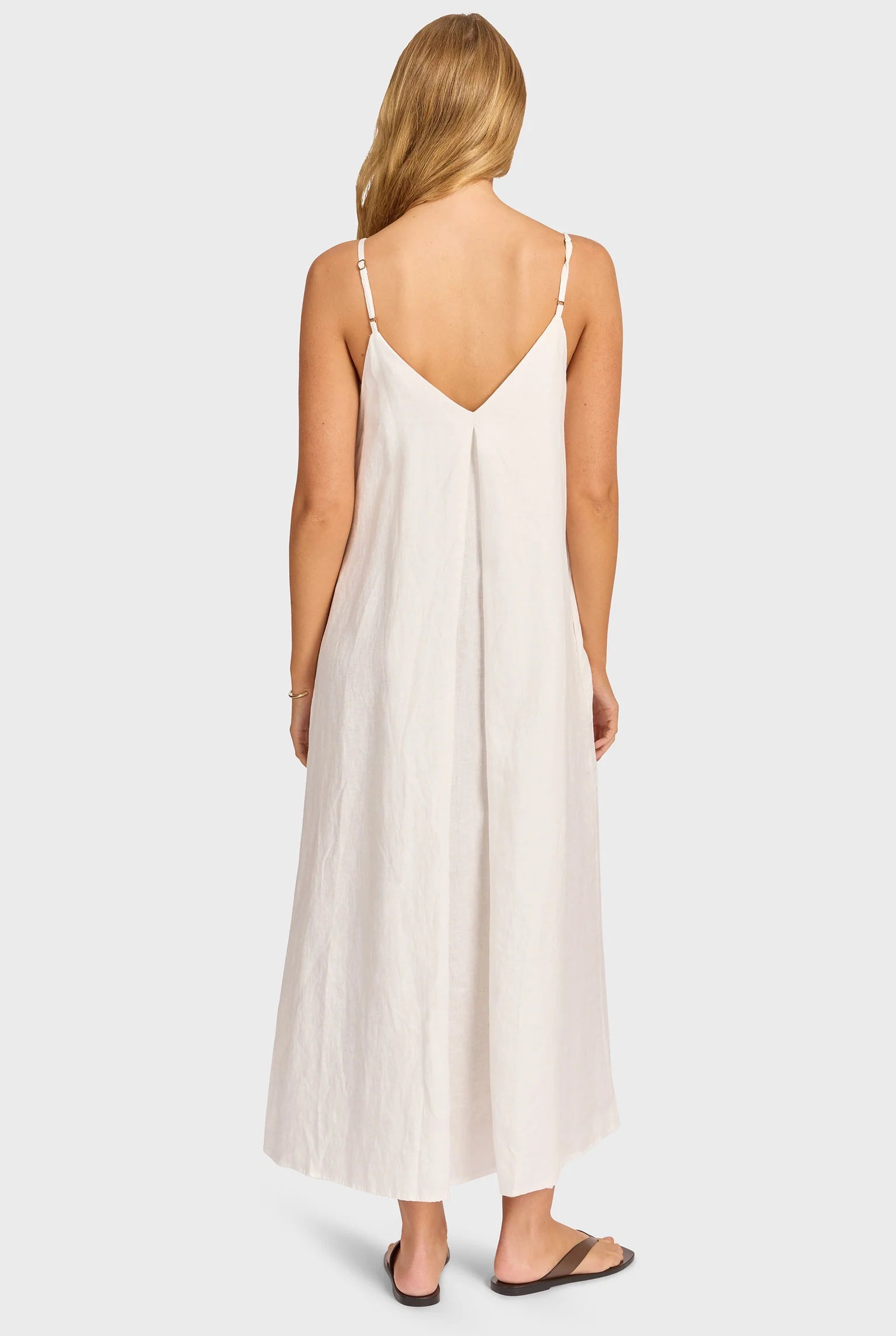 ハンプトン リネンスリップドレス - White