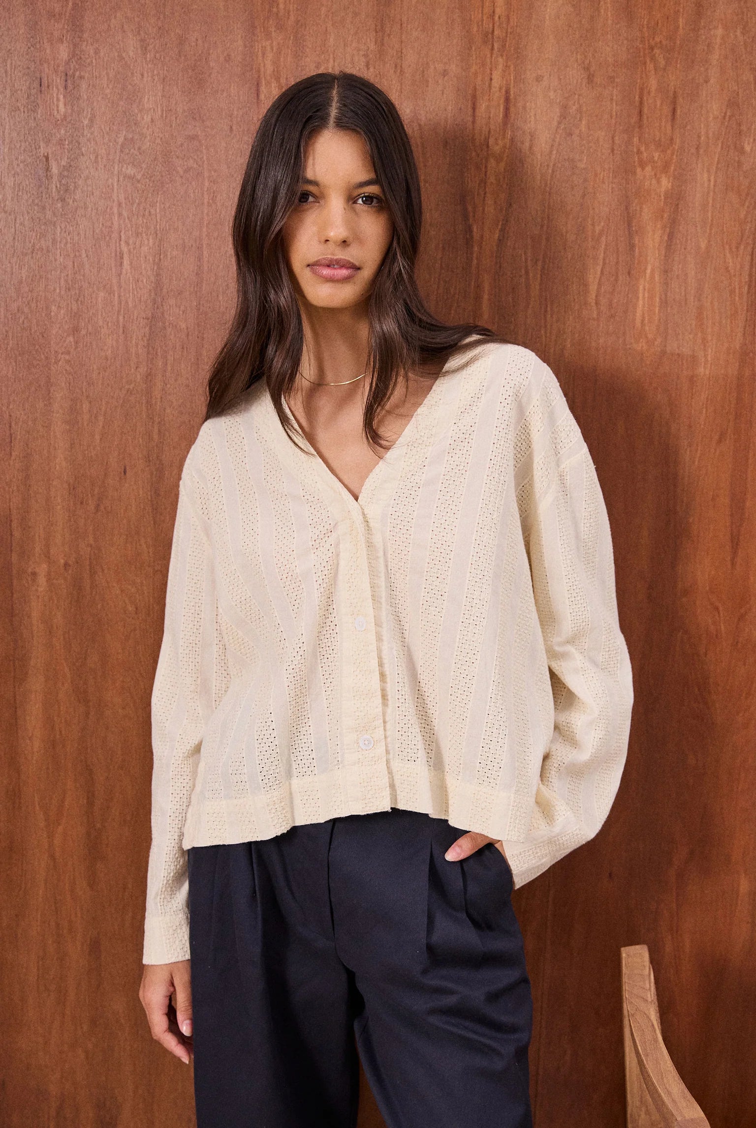 ハーパー ロングスリープトップ - Off White