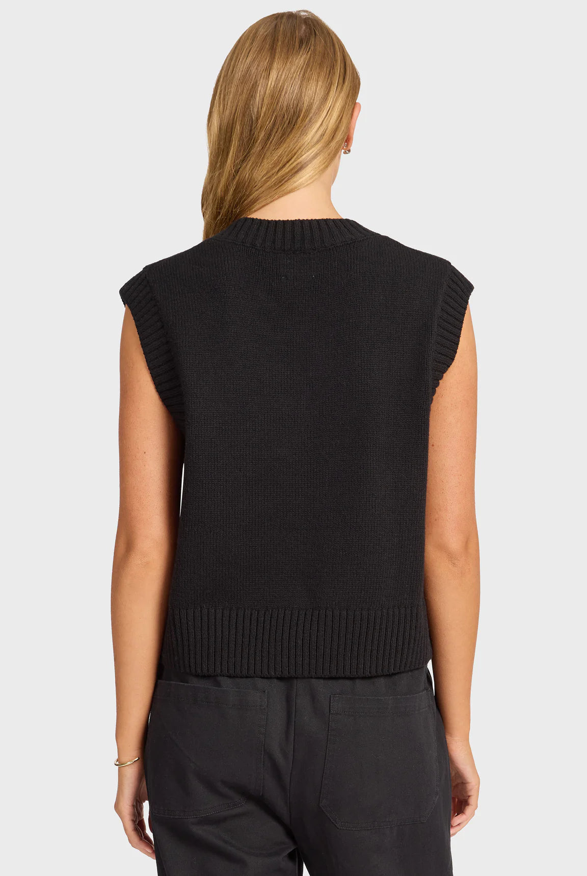 メイプルニットベスト - Black