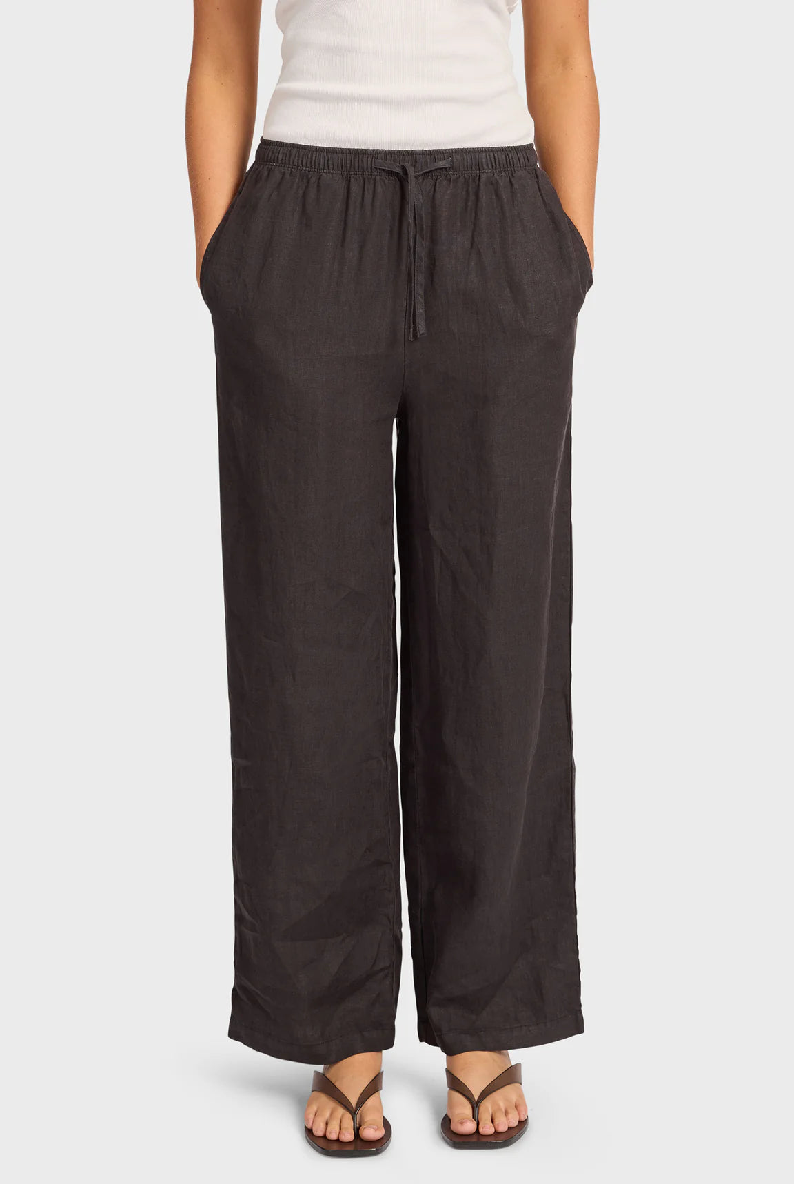 ウィメンズ リビエラ リネンパンツ - Black