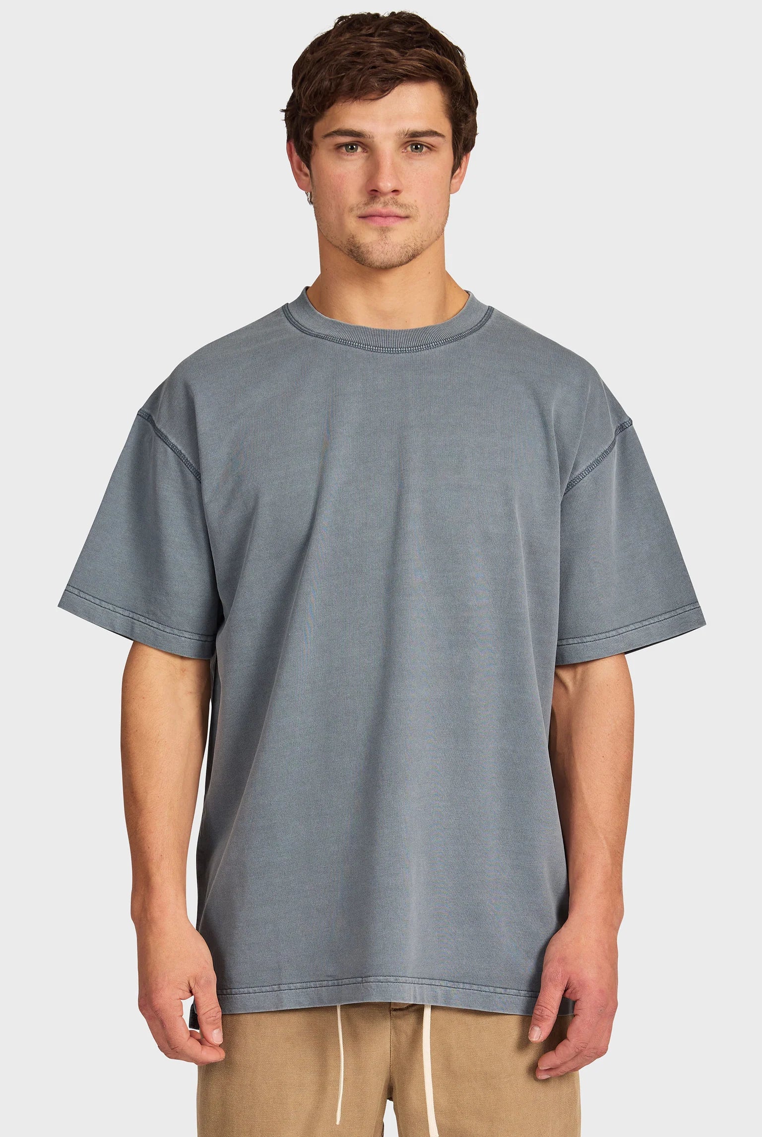バーシティー クルーTシャツ - Graphite Blue