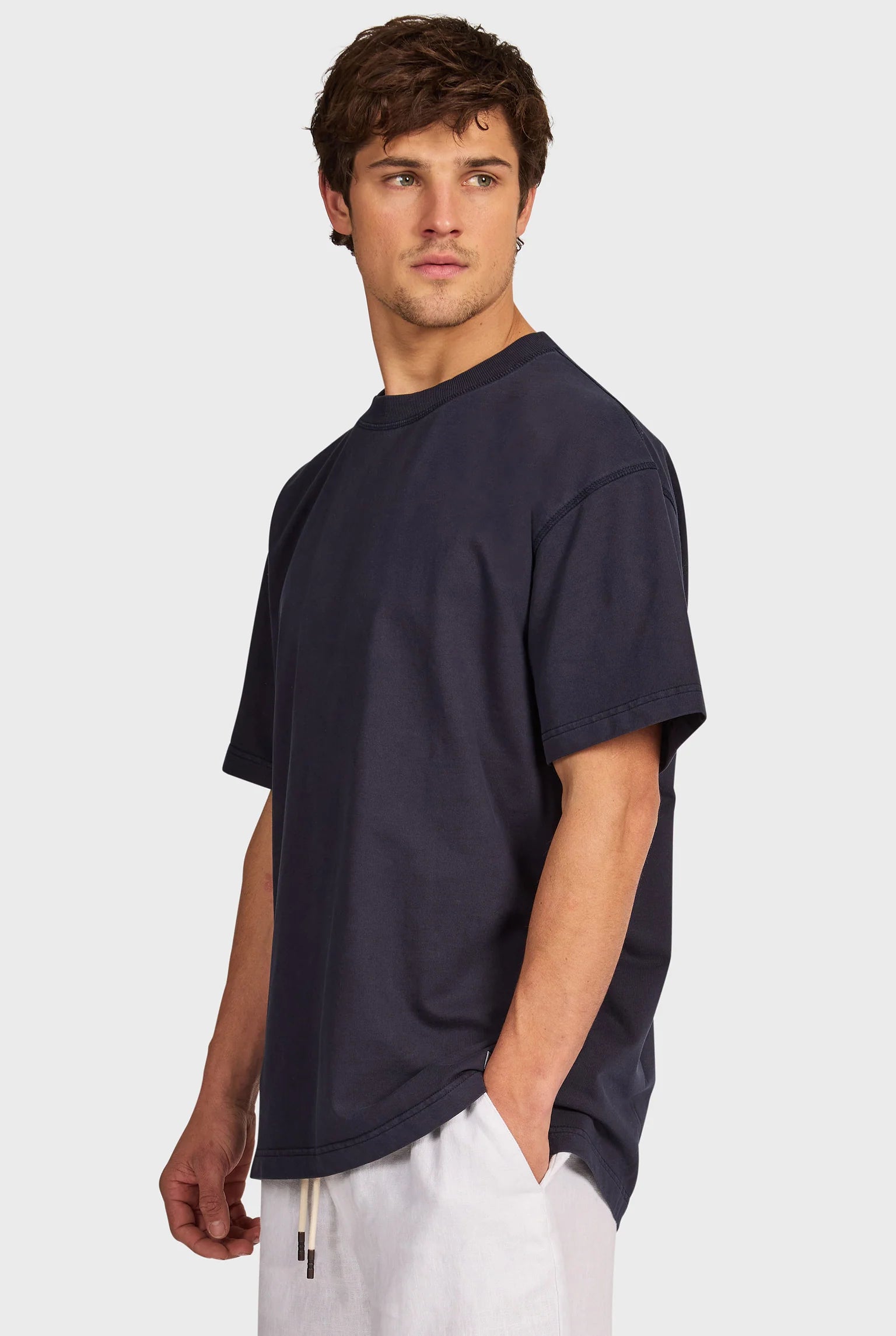 バーシティー クルーTシャツ - Peacoat Navy